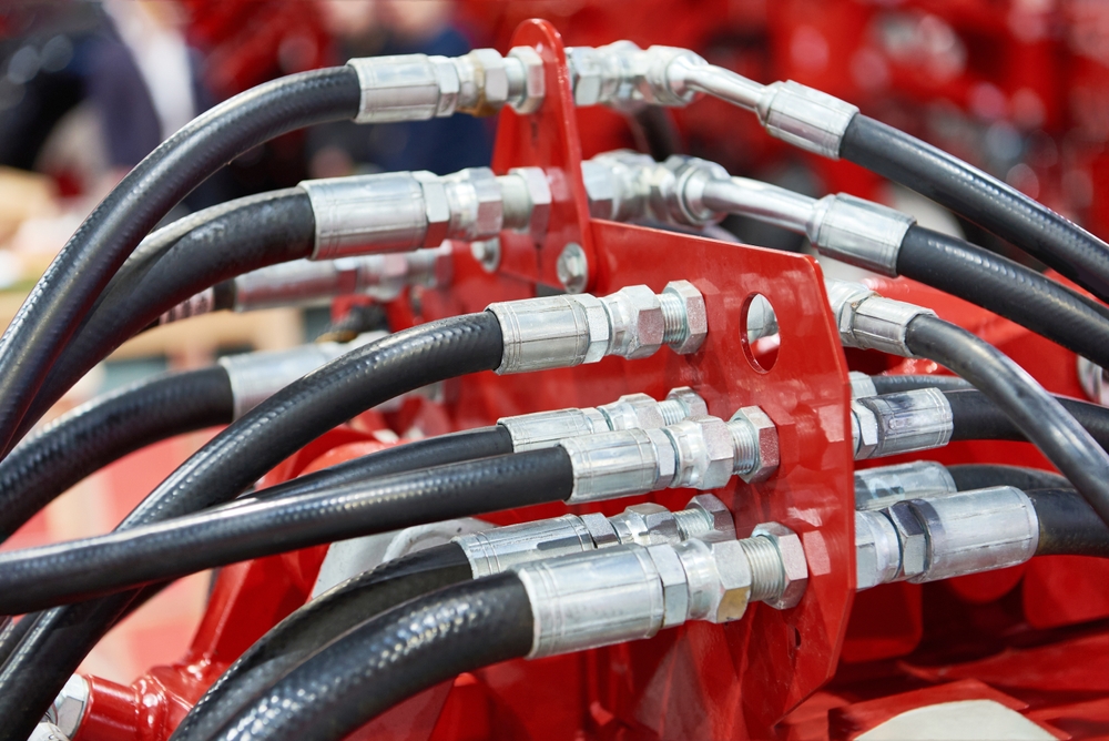 Hoses,Of,Modern,Hydraulic,Machine